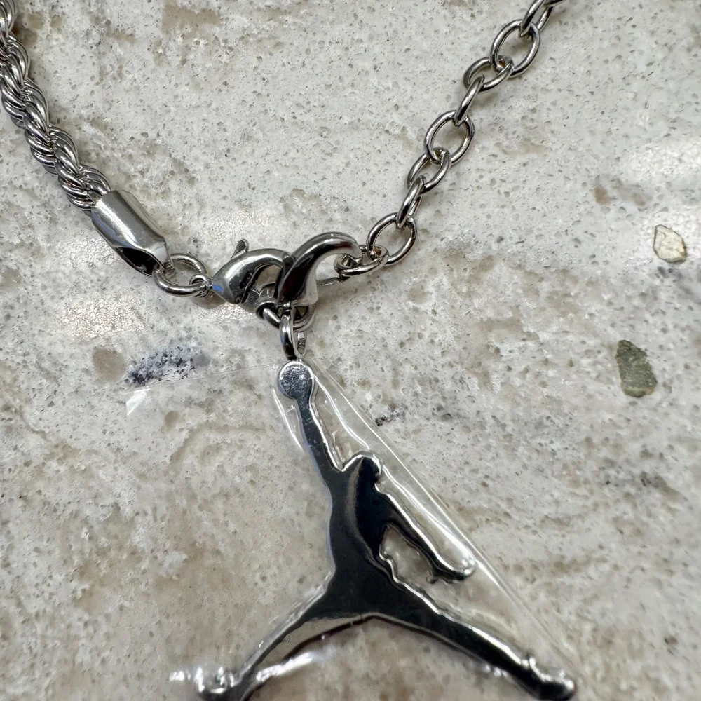 Nike‎ Air Jordon silver tone shoes sneaker ankle jewlery charm